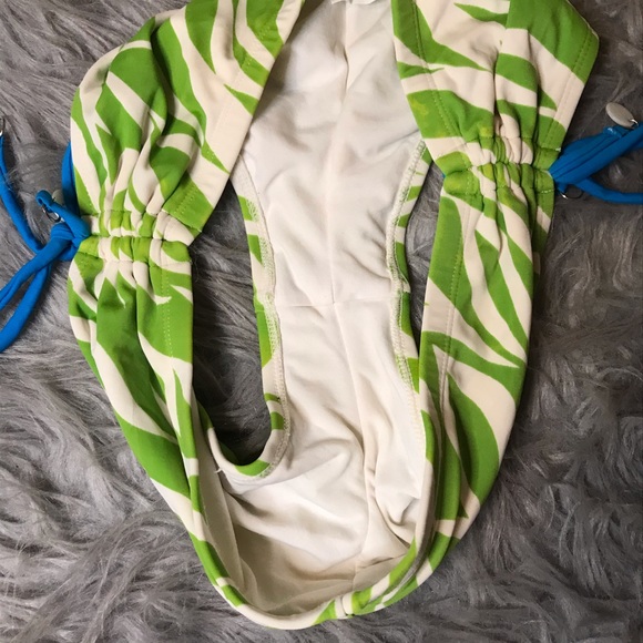Lime Green Zebra Print Bikini Size Medium - Picture 7 of 7